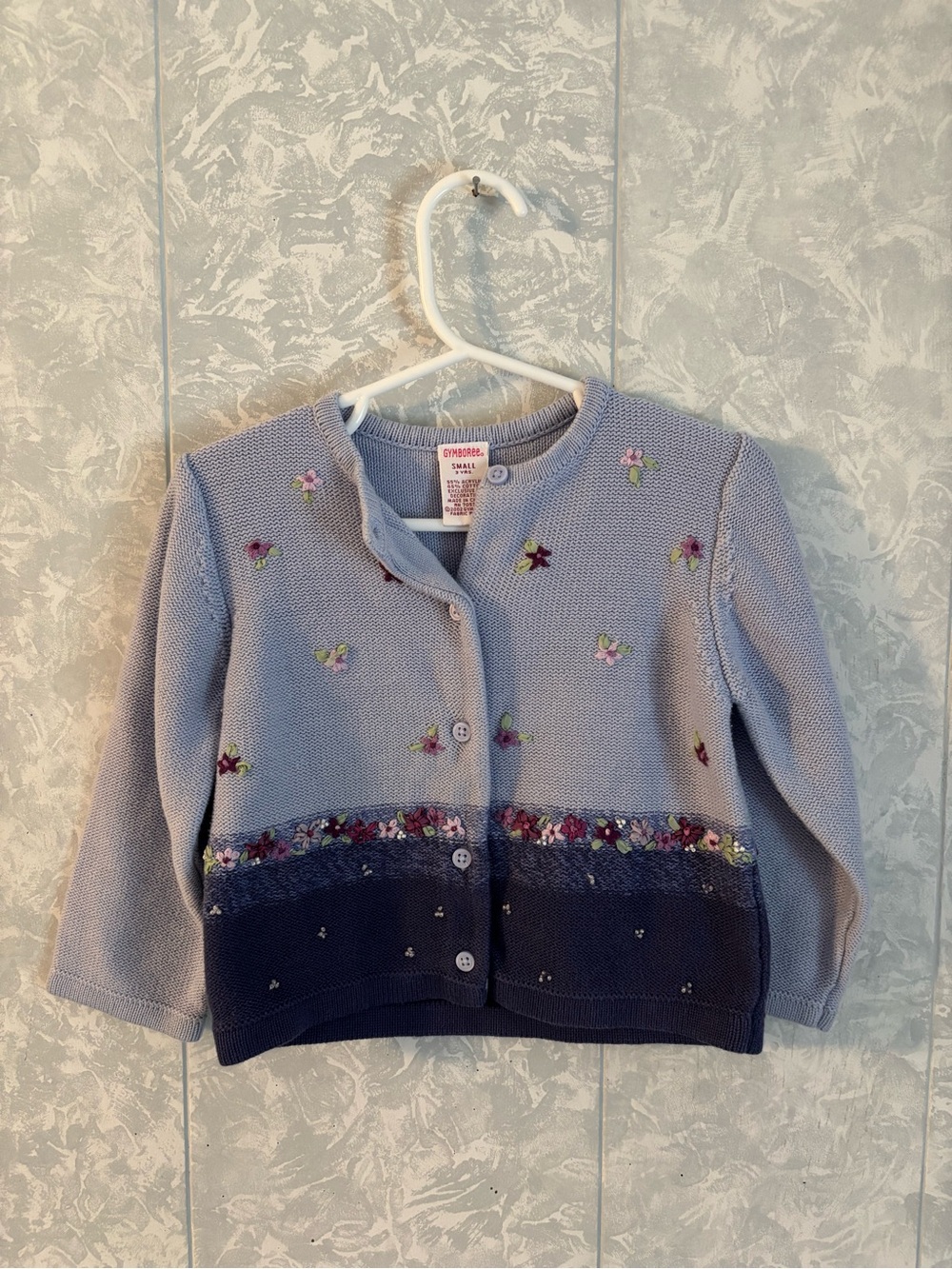 Gymboree Vintage Purple Embroidered Sweater Cardigan